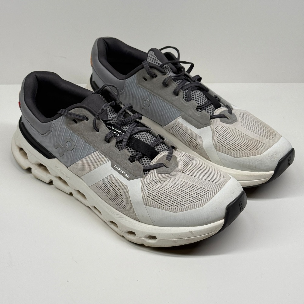 On Running Cloudrunner 2 Running Shoes Lace Up Gray Mesh Comfort Size 12.5